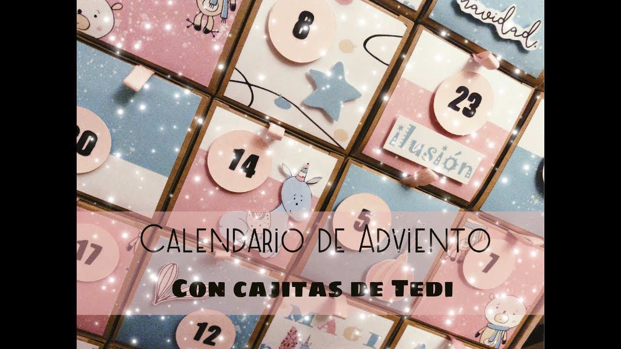 Calendario de Adviento con cajitas de Tedi