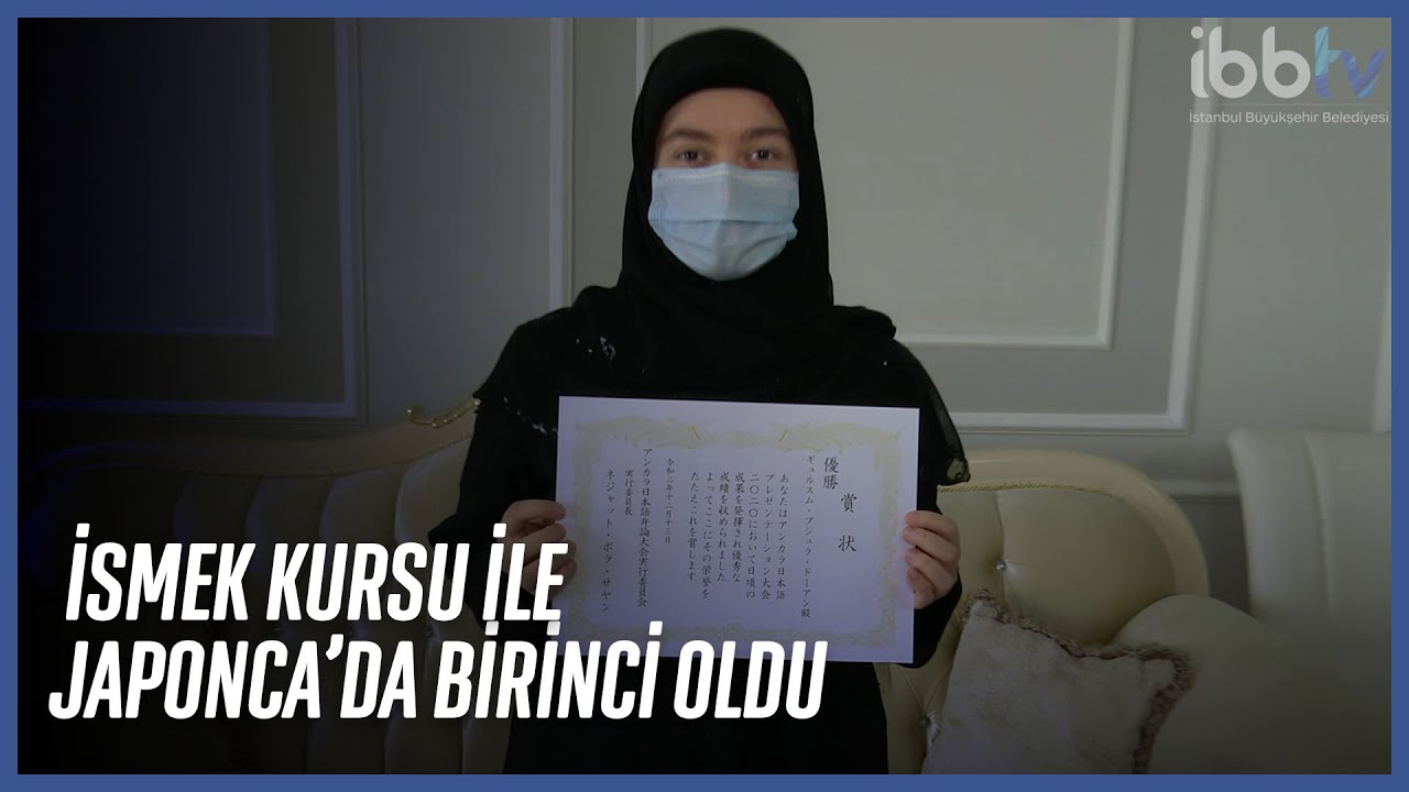 Gülsüm Büşra Doğan, İSMEK'ten aldığı ücretsiz Japonca kursu sayesinde ödül kazandı