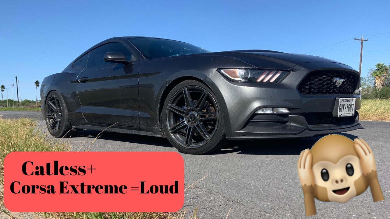 First catless with Corsa extreme procharged v6 mustang