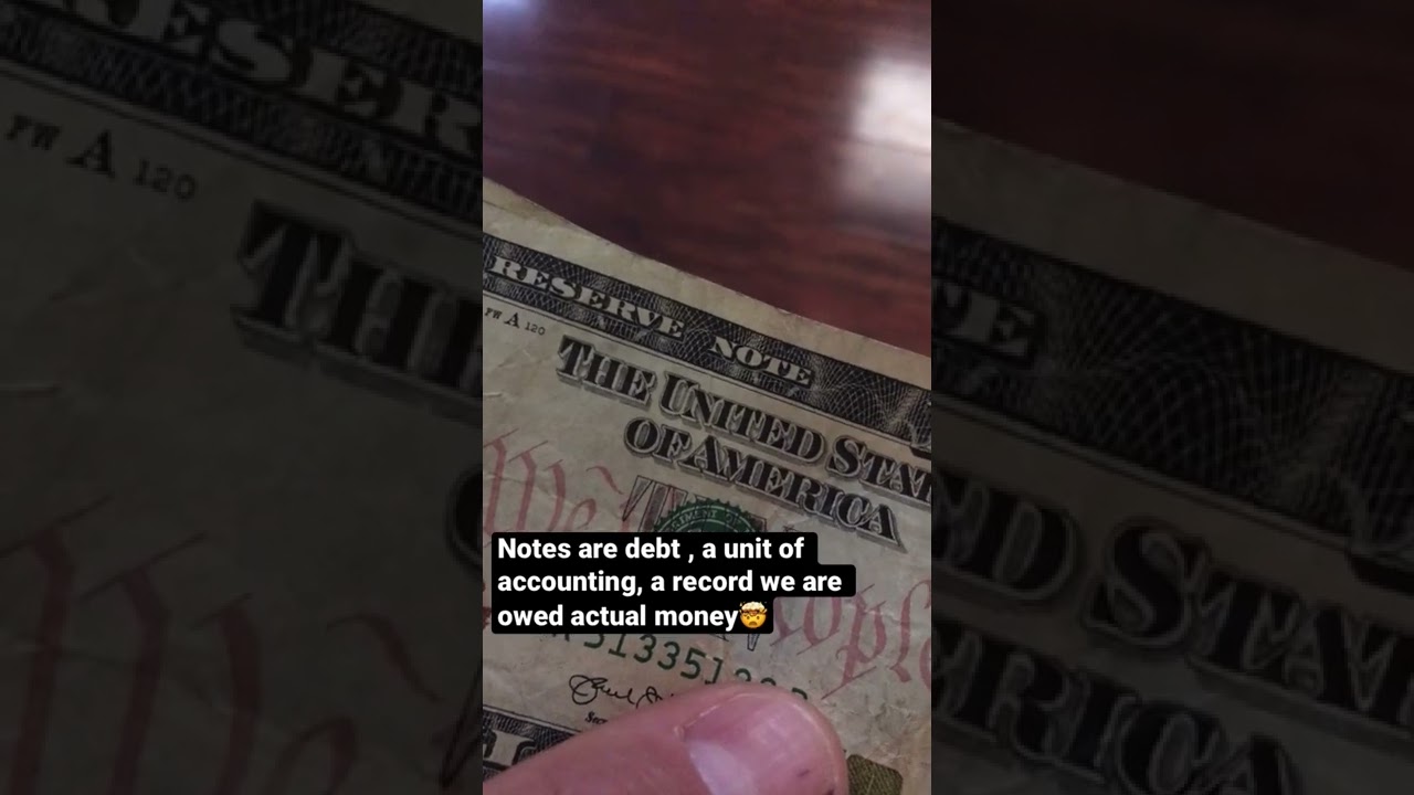 Notes are debt, so federal reserve notes are only a promise to deliver in the future actual $money