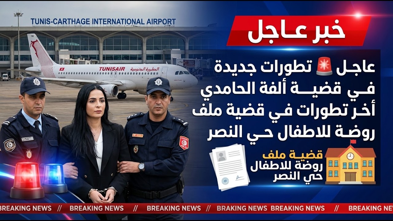عاجل 🚨 تطورات جديدة في قضية روضة أطفال في حي النصر ❌ أخر أخبار قضية ألفة الحامدي بمطار تونس قرطاج ⚖️