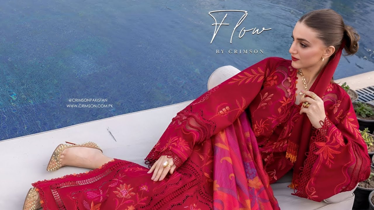 Crimson Lawn Collection 2026|Flow by Crimson Unstitched Luxury Lawn Collection 2026 | Crimson Eid'26