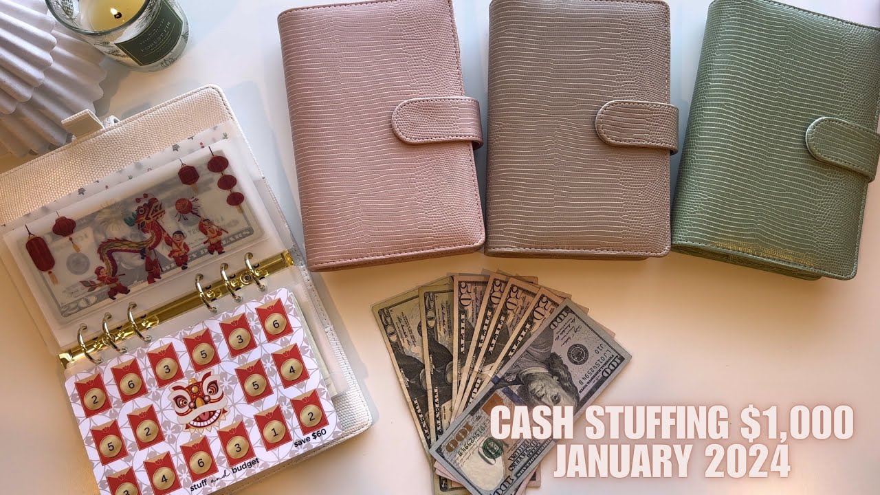 Cash Envelope Stuffing | Savings Challenges | Sinking Funds | January 2024 🎆