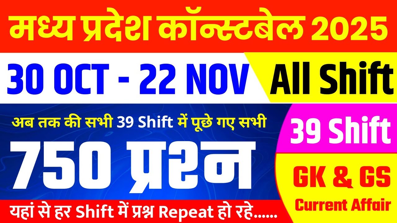 30 Oct - 22 Nov ALL Shift MP Police Analysis 2025 | MP Police Exam Analysis 2025 | MP Police Today