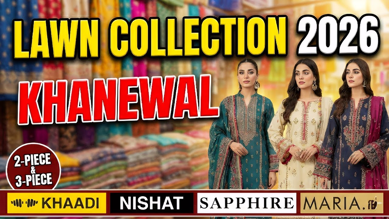 Khaadi, Nishat, Sapphire & Maria B | 2-Piece & 3-Piece Lawn Collection 2026 in Khanewal