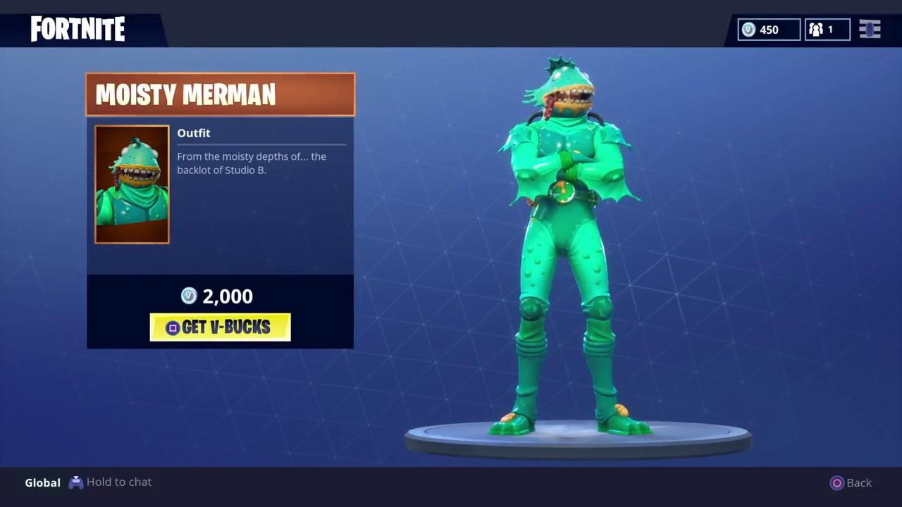 Fortnite - Moisty Merman Skin and Director's Cut Pickaxe