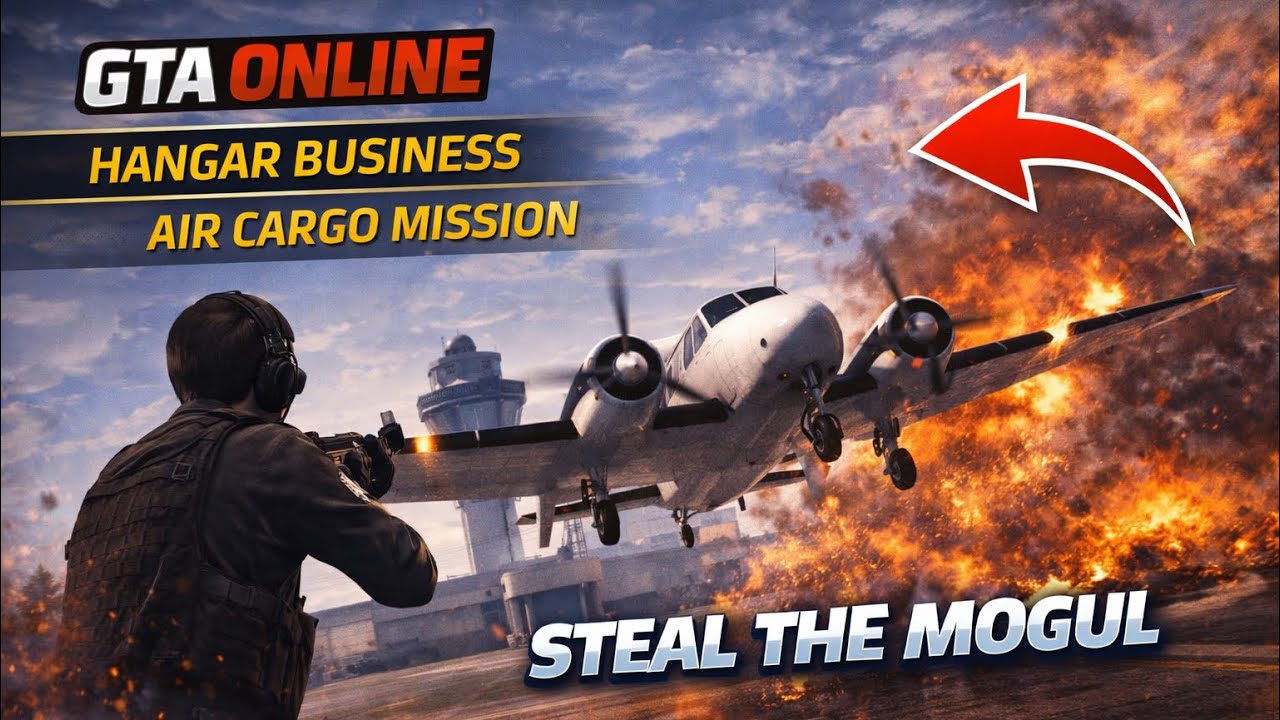 GTA Online Hangar Business Air Cargo Mission – Steal the Mogul Plane on PS5 in  HD (No Commentary)