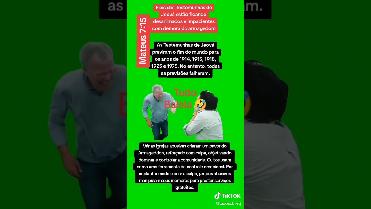 Tantas falsas profecias que ningu&eacute;m mais acredita na seita testemunhas de Jeov&aacute;.....