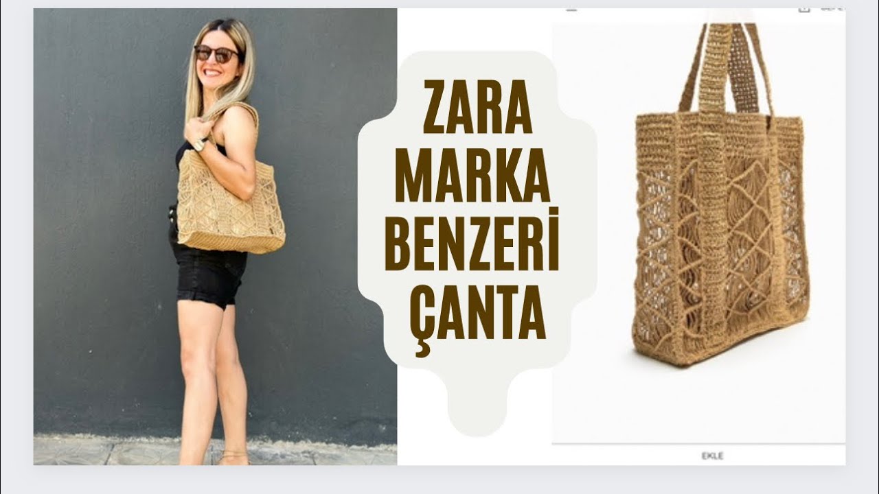 BU MODEL HİÇBİR YERDE YOK ! ZARA YENİ SEZON 1000 TL OLAN ÖRGÜ TOTE ÇANTA DETAYLI ANLATIM 🌸