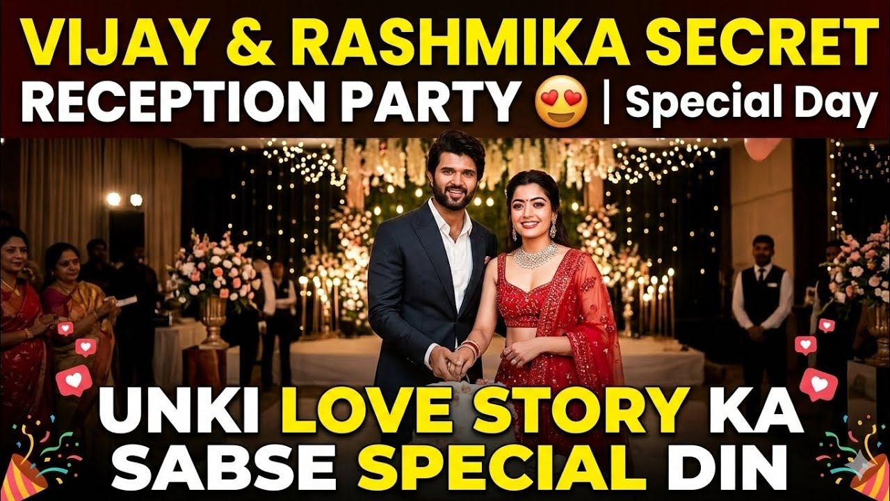 “Vijay Deverakonda aur Rashmika Mandanna ki Secret Reception Party 😍 | Unki Love Story