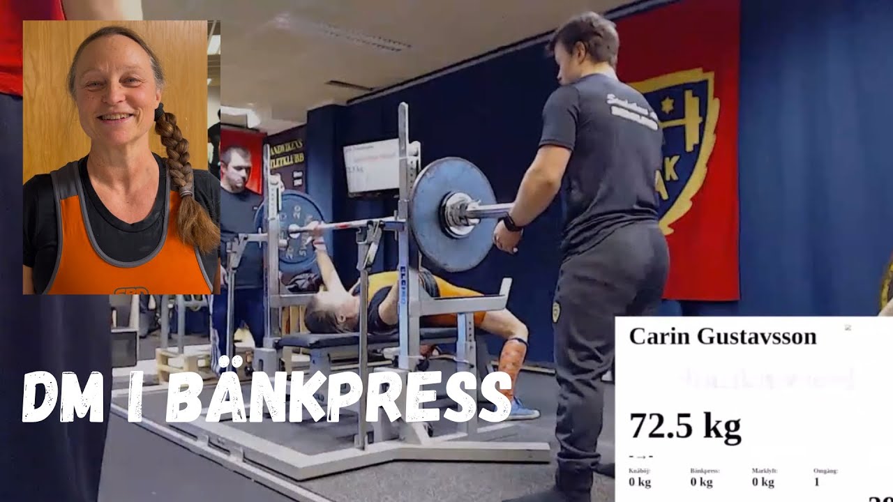Carin Gustafsson ” DM i klassisk bänkpress 63 kg klassen, SM kval veteraner ” Sandviken januari 2025