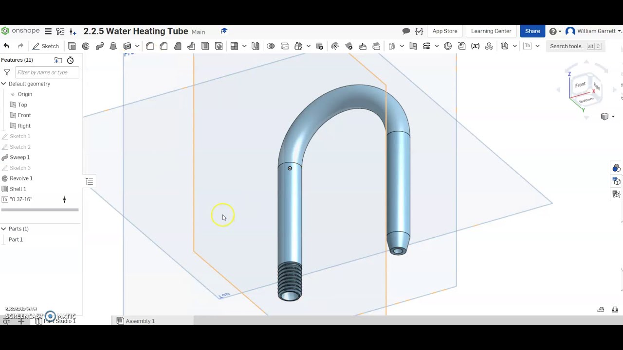 Adding Threads in Onshape with custom feature