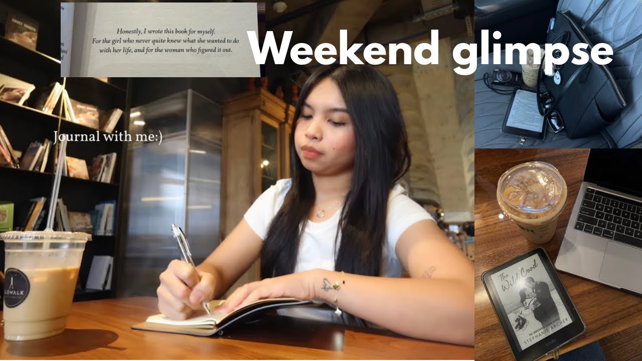Weekend glimpse | a vlog💌 journal, eating out, cafe, bookstore 💌☕️📖🍴