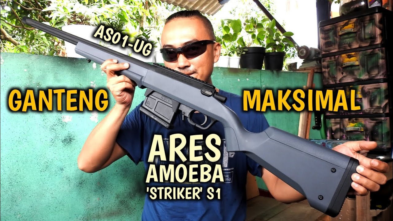 REVIEW ARES AMOEBA 'STRIKER' S1. BOLT ACTION SNIPER AIRSOFT AS01-UG.