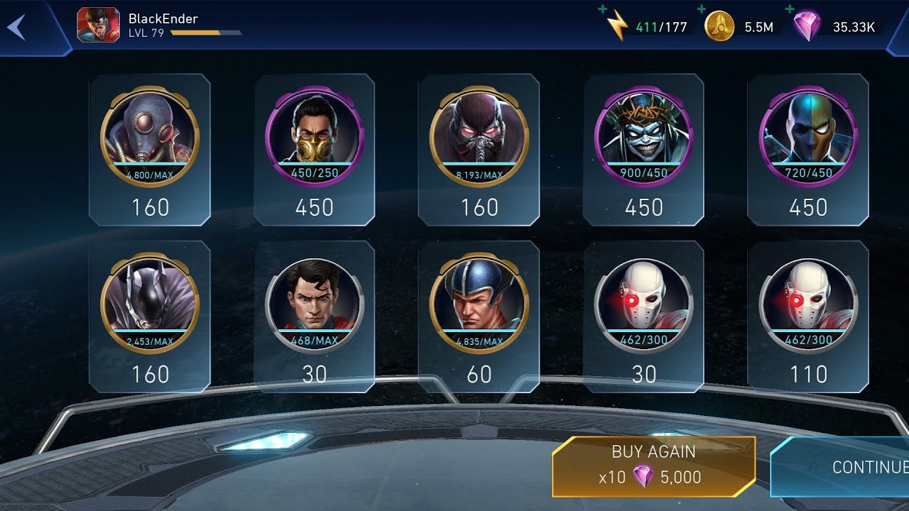 İnjustice 2 mobile legendary 4* chest  100k spending