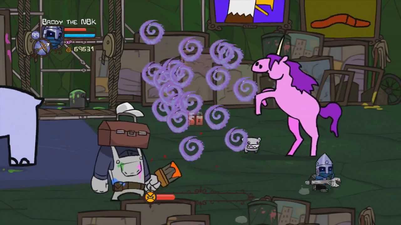 Castle Crashers: Easy way to defeat the painter boss.