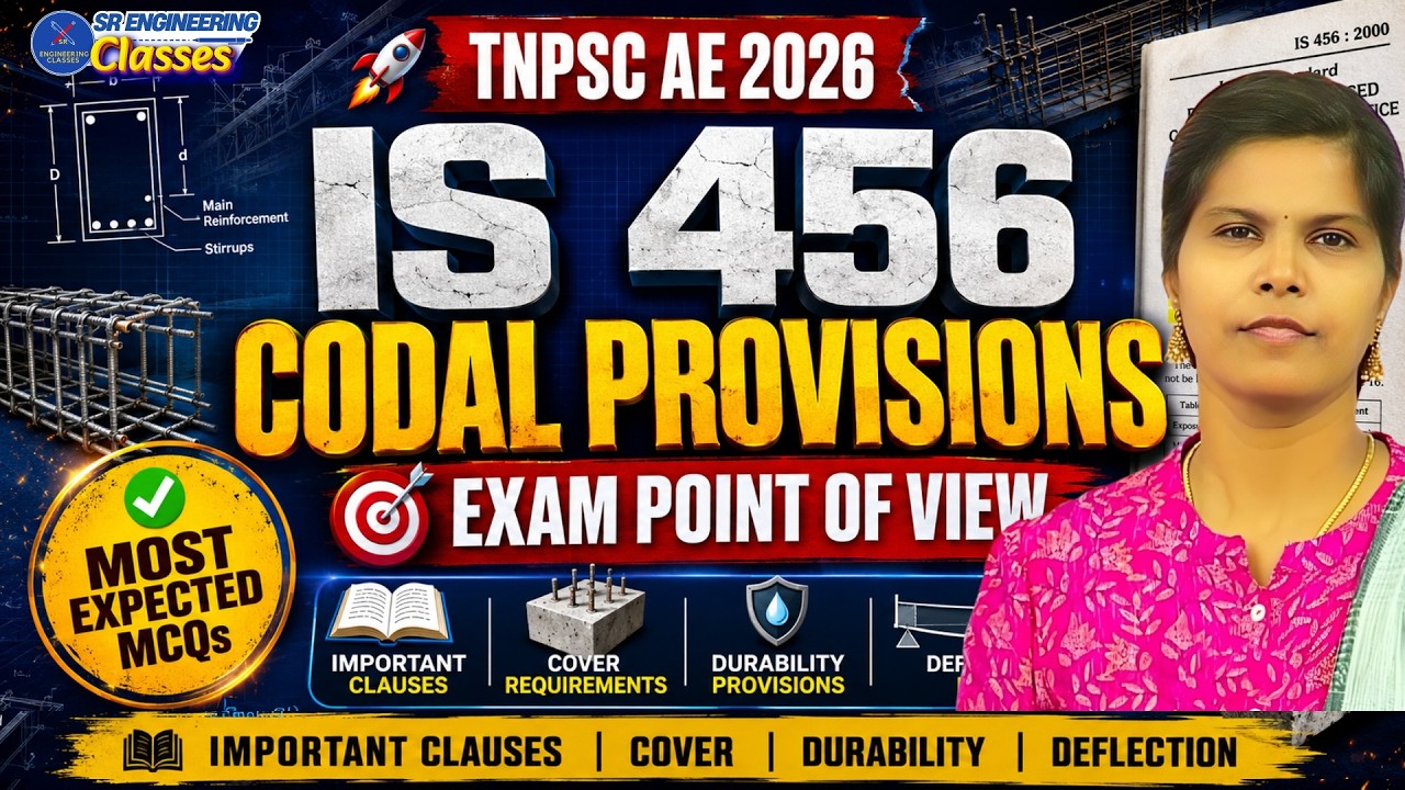 🔴 IS 456 CODAL provision - exam point of view | Ms.DIVYA