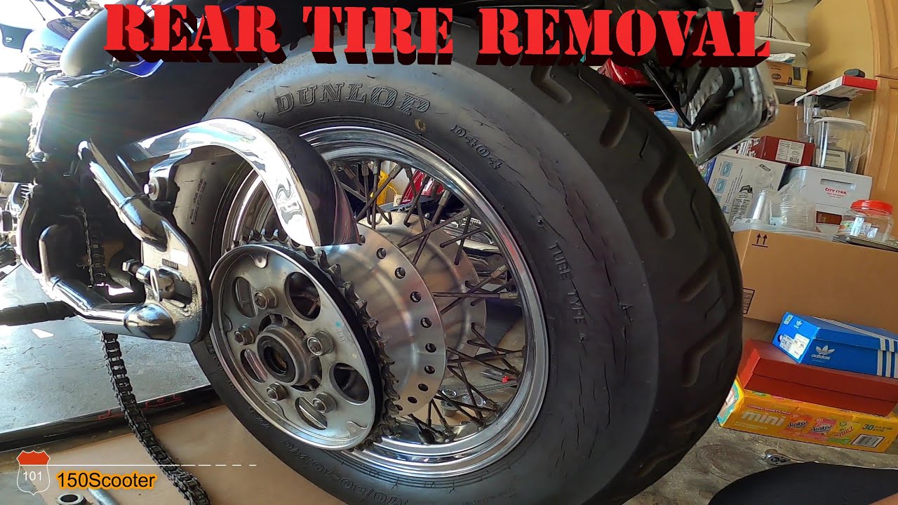 Honda Shadow VLX 600 Tire Change Part 1 Rear Tire Removal | 150Scooter