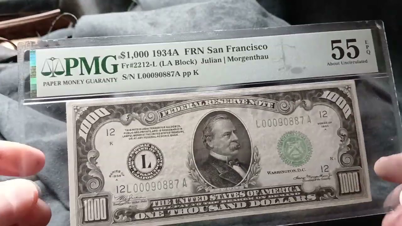 Federal Reserve $500 and $1,000 note Legal Tender