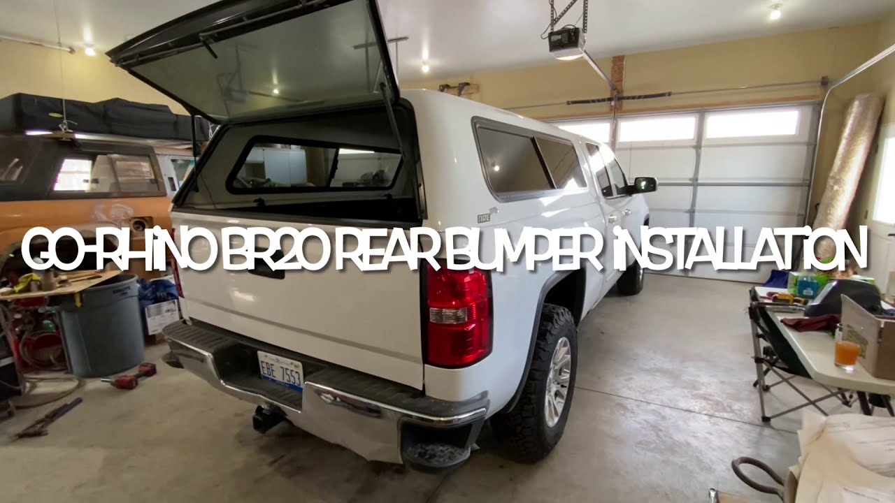 Removing the rear bumper on a Silverado / Sierra 1500 and installing a new GoRhino BR20 bumper.
