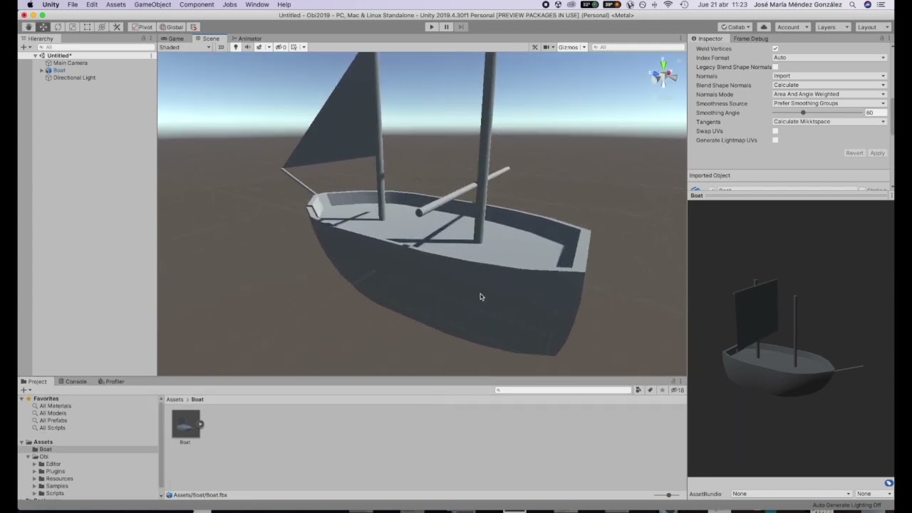 Obi Cloth - Adding sails to a boat