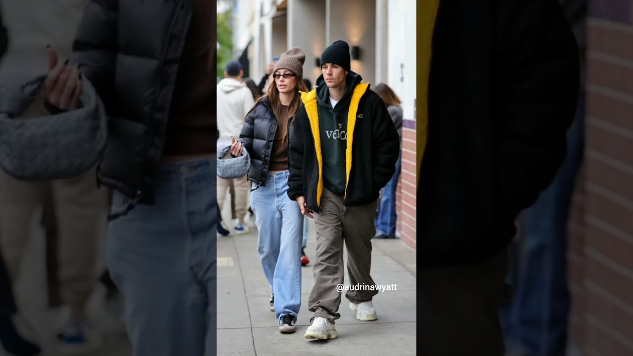 Justin and Hailey Bieber put together, holding hands