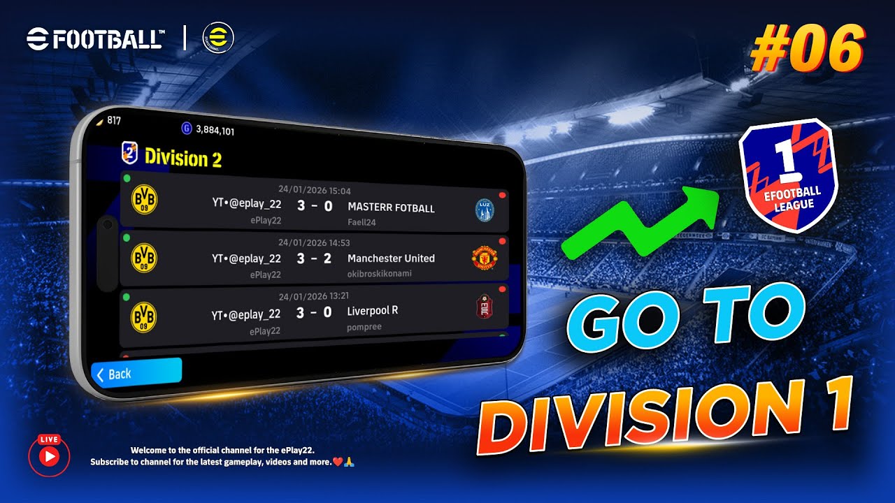 🔴LIVE - EFOOTBALL RANKPUSH 🔥 EP:06 | #efootball #pes #livestream #gameplay #games