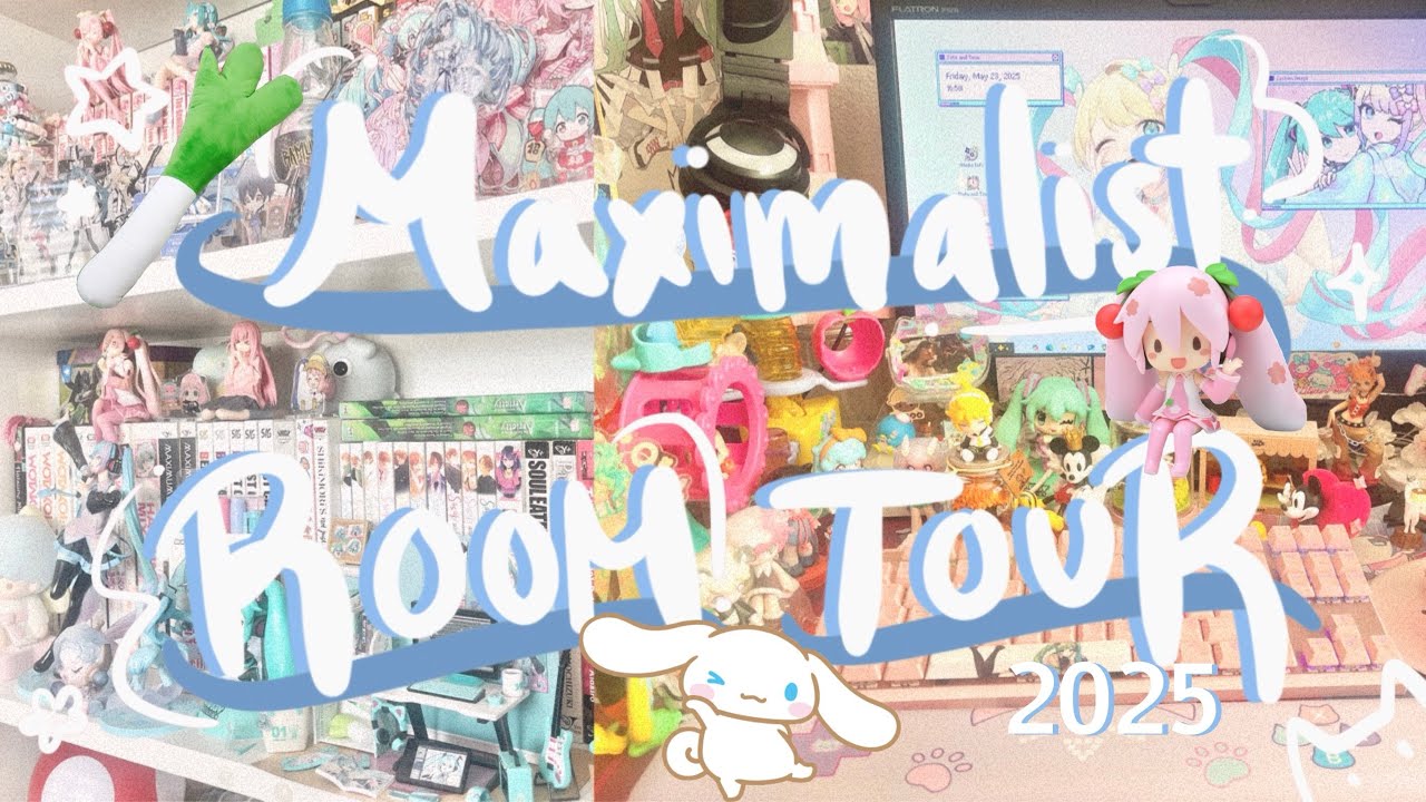 2025 room tour | trinkets, stationary, anime room, colorful