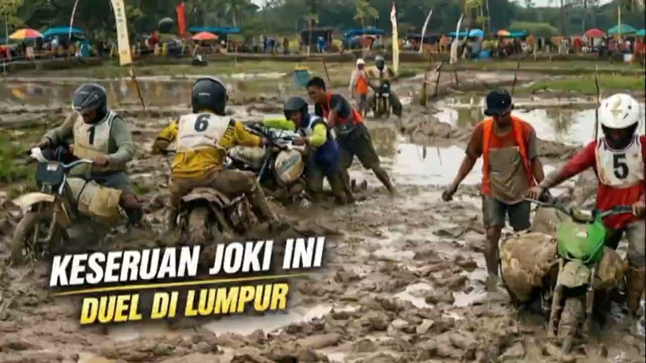 Keseruan joki duel di lumpur | lumpur extrem | duel sengit  