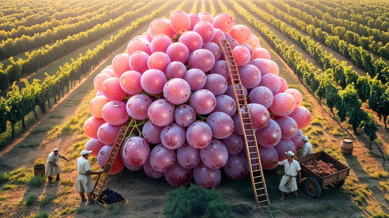 Japanese Farmers Harvest Expensive Grapes This Way - Grape Farm