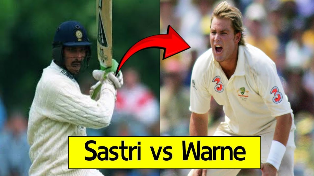 6,6,6,4 Ravi Sastri Smashing Shane Warne On Debut 