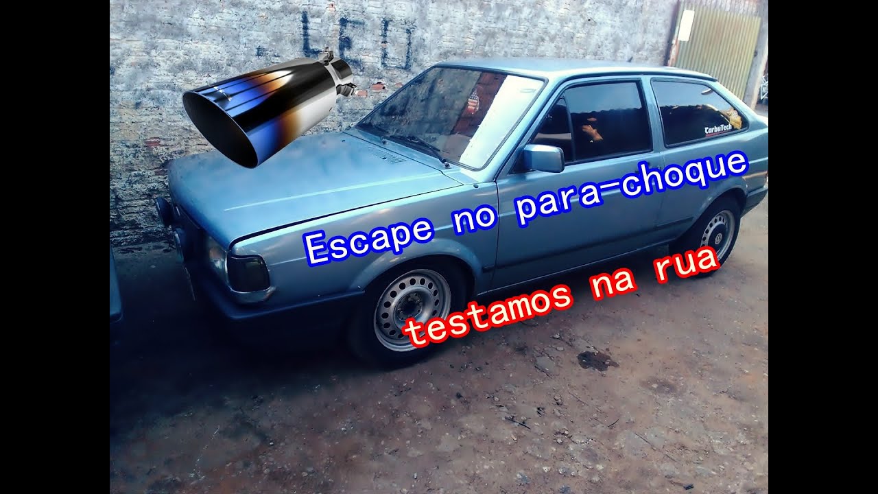 gol quadrado escapamento no para-choque + acelerando