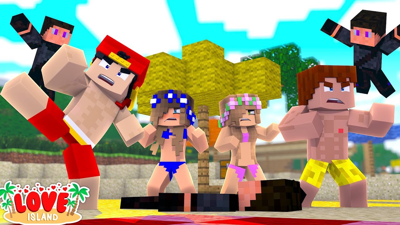 LOVE ISLAND IS ATTACKED BY A SECRET ASSASSIN - Minecraft LOVE ISLAND