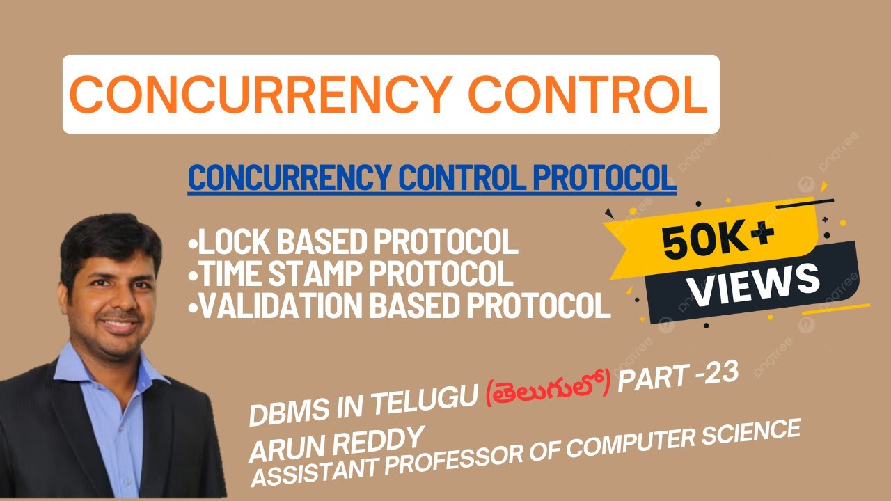 DBMS IN TELUGU PART 23 - CONCURRENCY CONTROL IN TELUGU | LOCK BASED | TIME STAMP | TWO PHASE LOCK |