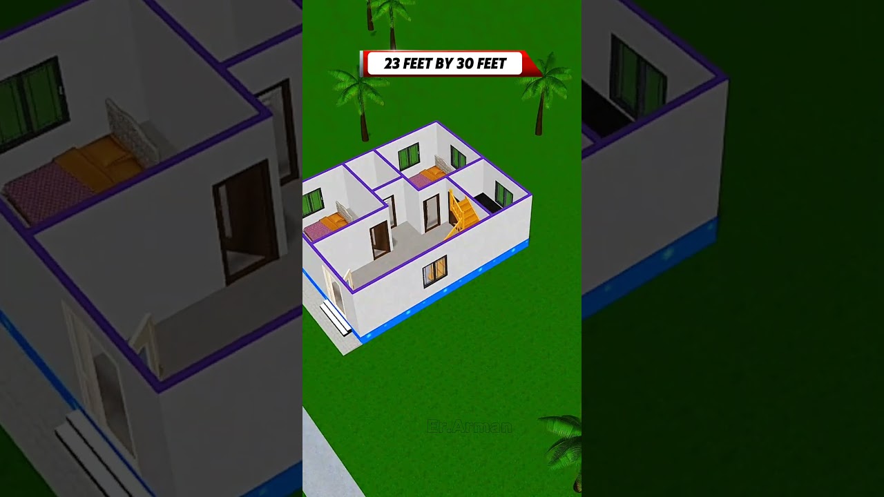 23 by 30 Feet house plans #home #homeplan #homedesign #house #houseplans