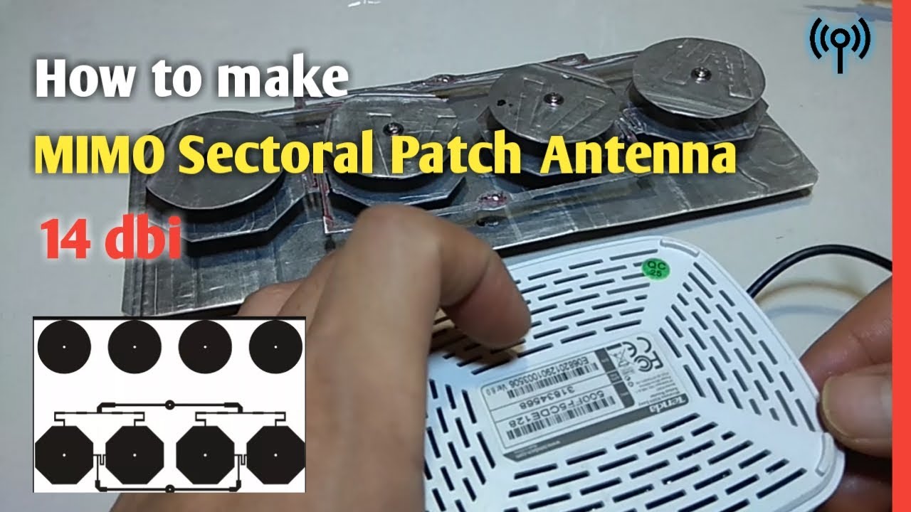 Membuat Antena MIMO Patch Sektoral, 14 dbi
