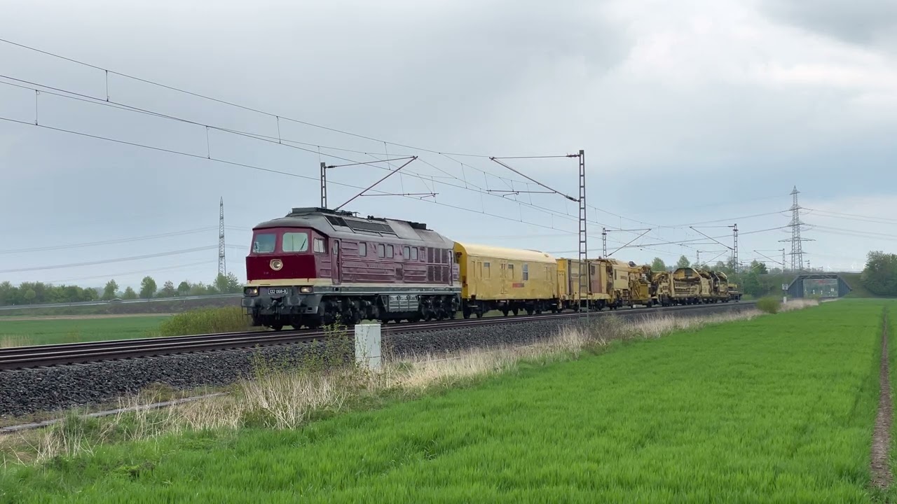 Salzland Rail Service 232 068 mit einem Schweerbau-Umbauzug