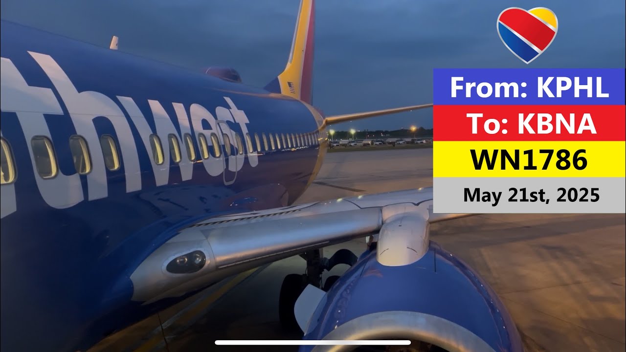 Southwest Airlines Boeing 737-7H4 flight from Philadelphia, PA to Nashville, TN