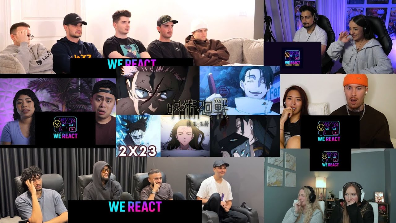 Jujutsu Kaisen Season 02 Episode 23 | Reaction Mashup #anime #jujutsukaisen #animereactionmashup