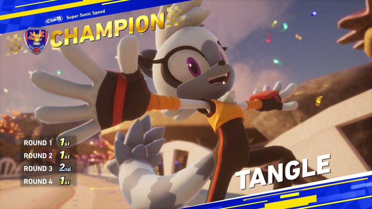 Coral Grand Prix W/ Tangle The Lemur (Sonic Racing: CrossWorlds)