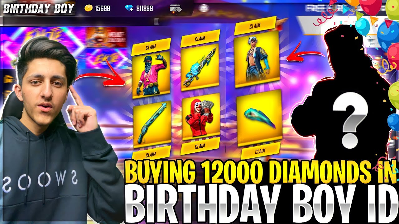 Buying 12000 Diamond In Birthday Boy Subscriber Id 😍 Crying Moment - Garena Free Fire