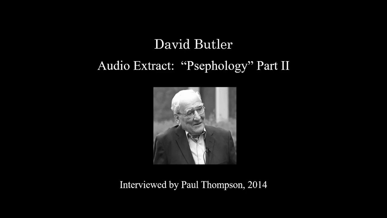 David Butler on '''Psephology