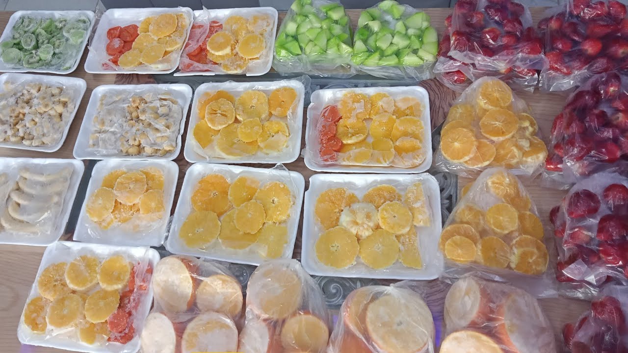 تفريزات الفاكهة/ لشهر رمضان🌜2022لكل أنواع العصاير وفري وقتك ومجهودك🥝🍊🍌🍓