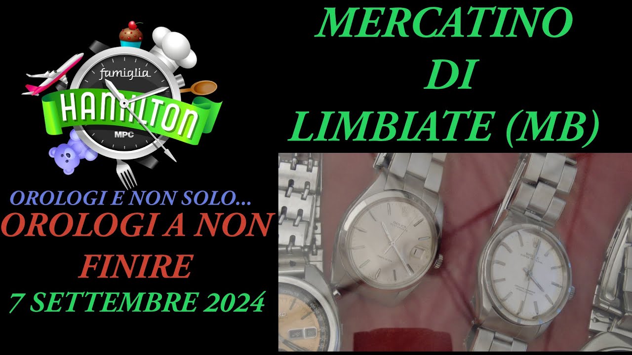 Orologi a non finire al Mercatino di Limbiate (MB) 7 Settembre 2024