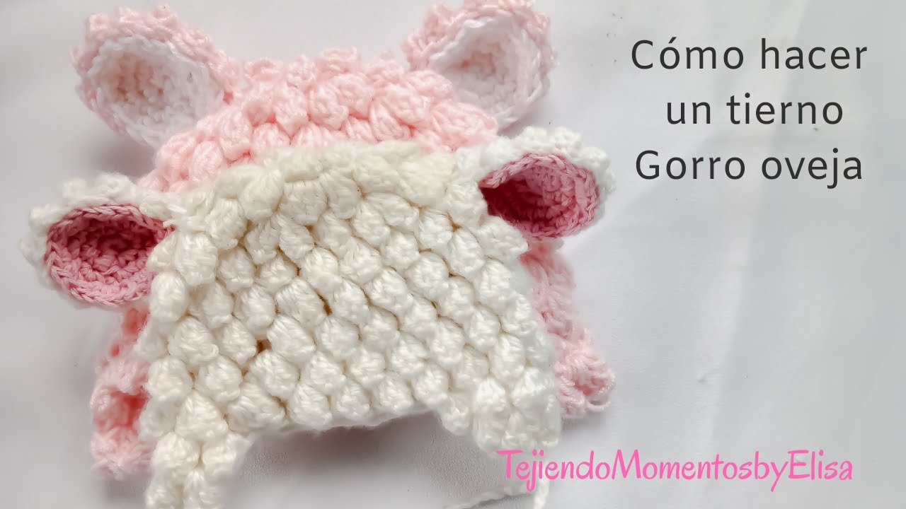 Como hacer un gorro de oveja a crochet #crochet #gorrosacrochet