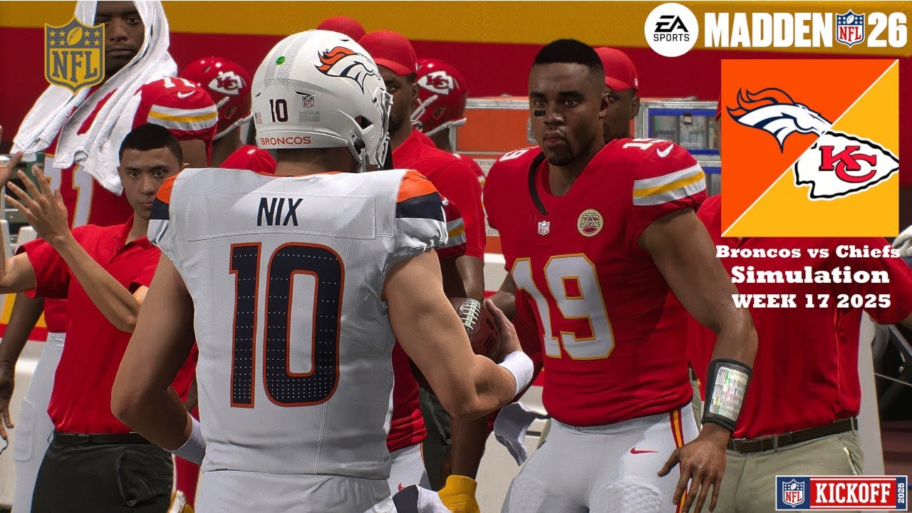 Madden 26 Denver Broncos vs Kansas City Chiefs WEEK 17 Simulation 2025 PS5 Game Play
