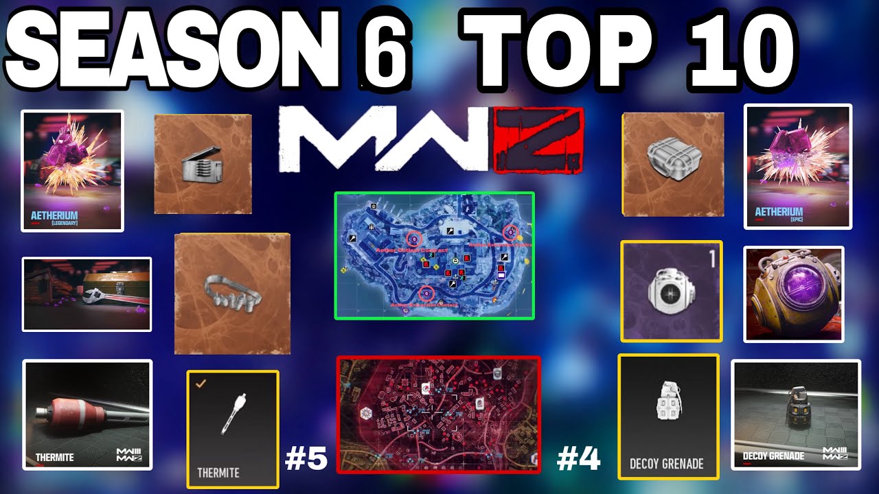 Top 10 Best items in MW3 Zombies After Season 6 ( Overpower Items )