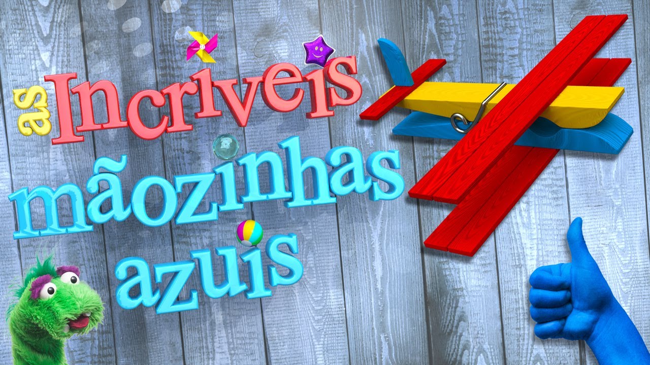 Incríveis Maozinhas Azuis - Como fazer um avião com Palito de Sorvete e Pregador de Roupa