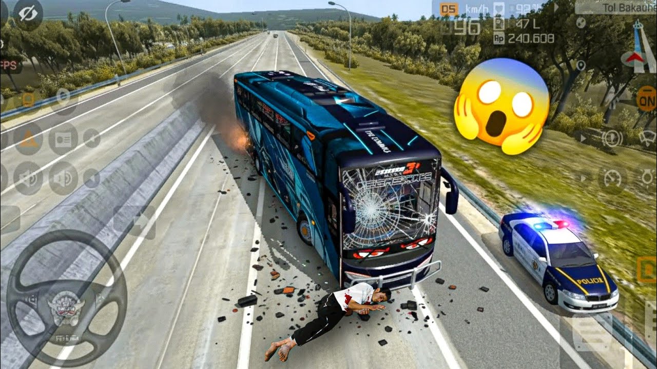 MASSIVE CRASH! Police Arrived! 🚨 | Bus Simulator Indonesia Realistic 