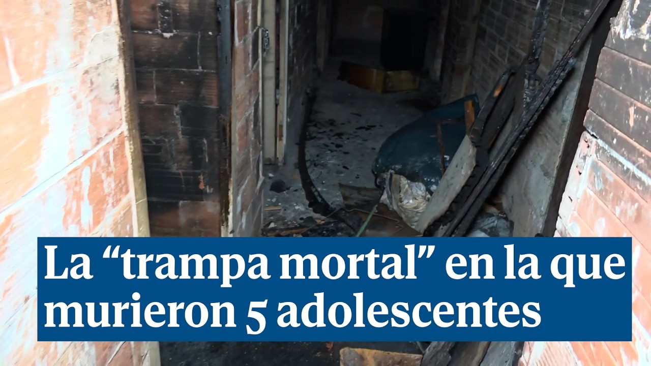 Así quedó el trastero de Manlleu en el que murieron 5 adolescentes tras un incendio